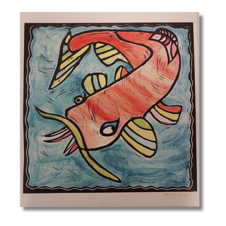 Colorful Catfish Print