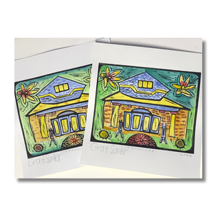 Friends Life House (Watercolored Relief)