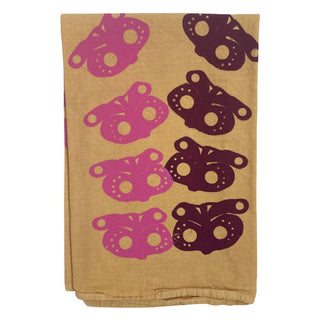 Flour Sack Towel - Butterflies on Mustard