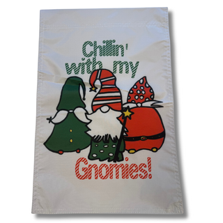 Gnomies Christmas Garden Flag