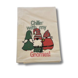 Gnomies Christmas Tea Towel