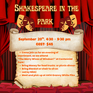 September Social Club - Shakespeare in the Park!